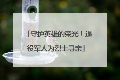 守护英雄的荣光！退役军人为烈士寻亲