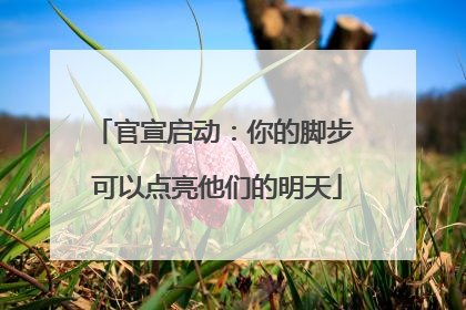 官宣启动：你的脚步 可以点亮他们的明天
