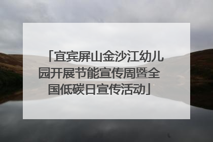 宜宾屏山金沙江幼儿园开展节能宣传周暨全国低碳日宣传活动