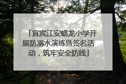 宜宾江安蟠龙小学开展防溺水演练暨签名活动，筑牢安全防线