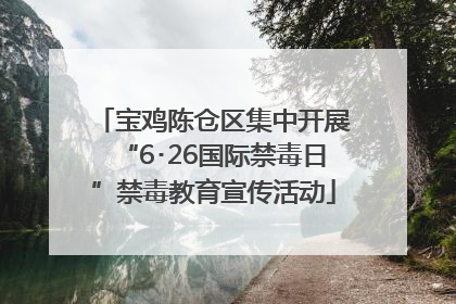 宝鸡陈仓区集中开展“6･26国际禁毒日”禁毒教育宣传活动