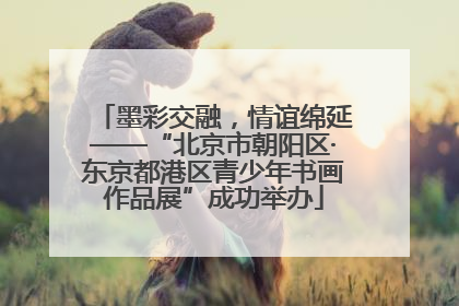 墨彩交融，情谊绵延——“北京市朝阳区·东京都港区青少年书画作品展”成功举办