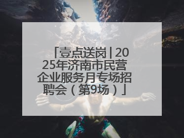 壹点送岗│2025年济南市民营企业服务月专场招聘会（第9场）