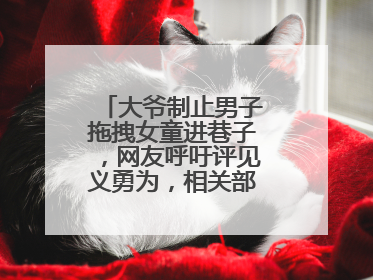 大爷制止男子拖拽女童进巷子，网友呼吁评见义勇为，相关部门：正走程序