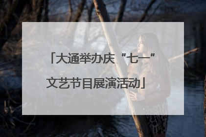 大通举办庆“七一”文艺节目展演活动