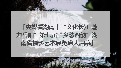 央媒看湖南丨“文化长江 魅力岳阳”第七届“乡愁湘韵”湖南省摄影艺术展览盛大启幕