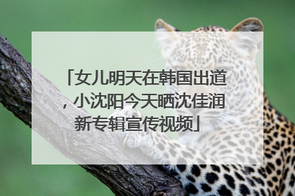 女儿明天在韩国出道，小沈阳今天晒沈佳润新专辑宣传视频