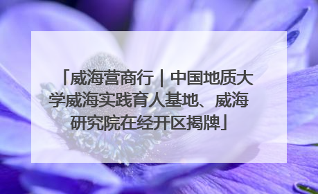 威海营商行｜中国地质大学威海实践育人基地、威海研究院在经开区揭牌