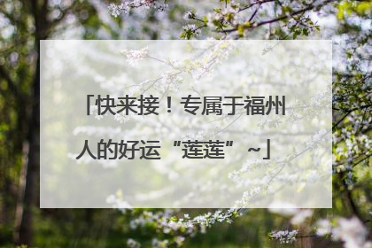 快来接！专属于福州人的好运“莲莲”~