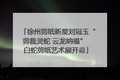 徐州剪纸新星刘冠玉“剪裁灵蛇 云龙纳福” 白蛇剪纸艺术展开幕