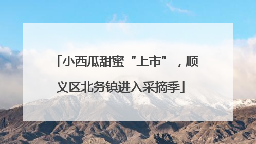 小西瓜甜蜜“上市”，顺义区北务镇进入采摘季