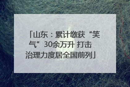 山东：累计缴获“笑气”30余万升 打击治理力度居全国前列