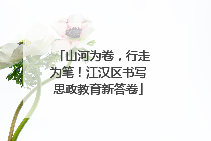 山河为卷，行走为笔！江汉区书写思政教育新答卷