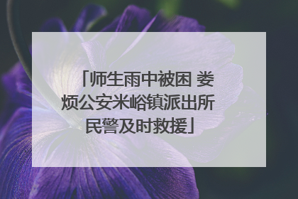 师生雨中被困 娄烦公安米峪镇派出所民警及时救援