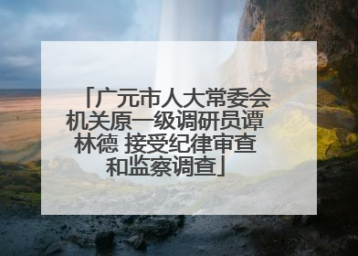 广元市人大常委会机关原一级调研员谭林德 接受纪律审查和监察调查