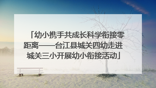 幼小携手共成长科学衔接零距离——台江县城关四幼走进城关三小开展幼小衔接活动