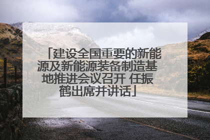 建设全国重要的新能源及新能源装备制造基地推进会议召开 任振鹤出席并讲话