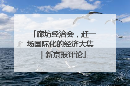 廊坊经洽会，赶一场国际化的经济大集｜新京报评论
