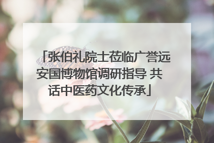 张伯礼院士莅临广誉远安国博物馆调研指导 共话中医药文化传承