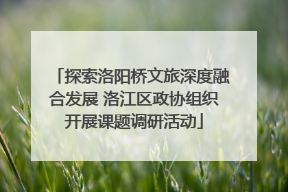 探索洛阳桥文旅深度融合发展 洛江区政协组织开展课题调研活动