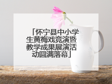 怀宁县中小学生黄梅戏竞演暨教学成果展演活动圆满落幕