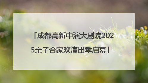 成都高新中演大剧院2025亲子合家欢演出季启幕