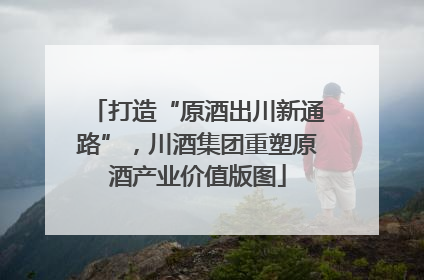 打造“原酒出川新通路”，川酒集团重塑原酒产业价值版图