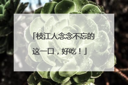枝江人念念不忘的这一口，好吃！