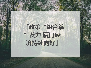 政策“组合拳”发力 厦门经济持续向好