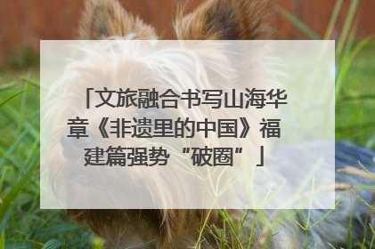 文旅融合书写山海华章《非遗里的中国》福建篇强势“破圈”
