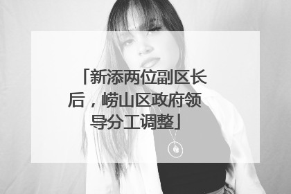 新添两位副区长后，崂山区政府领导分工调整