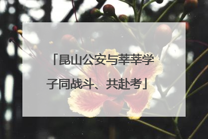 昆山公安与莘莘学子同战斗、共赴考