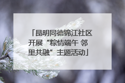 昆明同德锦江社区开展“粽情端午 邻里共融”主题活动