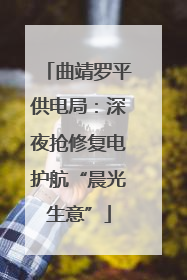 曲靖罗平供电局：深夜抢修复电护航“晨光生意”
