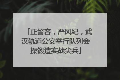 正警容，严风纪，武汉轨道公安举行队列会操锻造实战尖兵