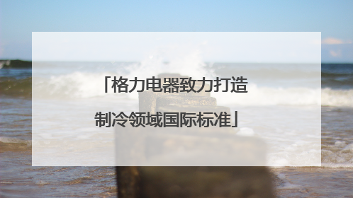 格力电器致力打造制冷领域国际标准