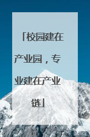 校园建在产业园，专业建在产业链