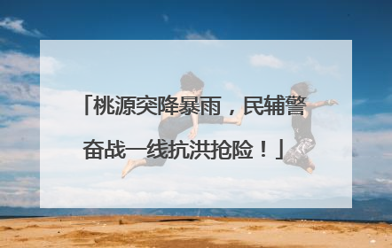 桃源突降暴雨，民辅警奋战一线抗洪抢险！