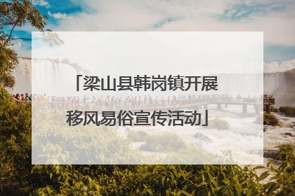 梁山县韩岗镇开展移风易俗宣传活动
