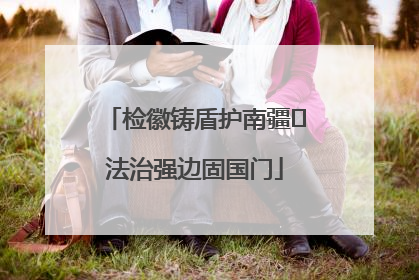 检徽铸盾护南疆 法治强边固国门
