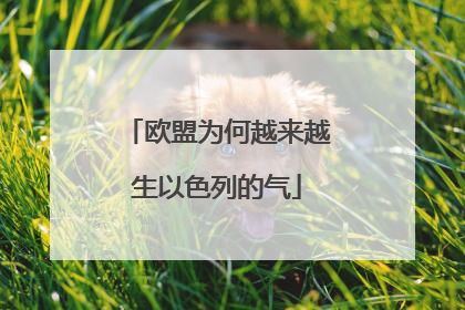 欧盟为何越来越生以色列的气