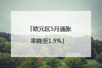 欧元区5月通胀率降至1.9%