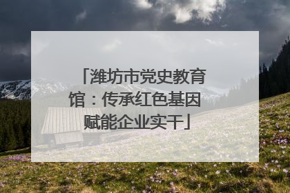 潍坊市党史教育馆：传承红色基因 赋能企业实干