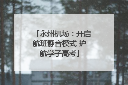 永州机场：开启航班静音模式 护航学子高考