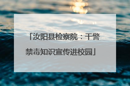 汝阳县检察院：干警禁毒知识宣传进校园