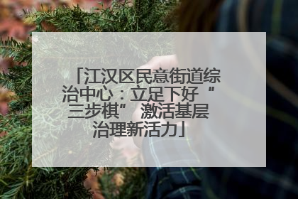 江汉区民意街道综治中心：立足下好“三步棋” 激活基层治理新活力