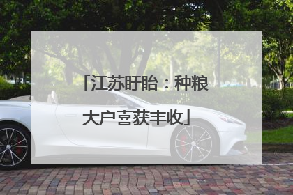 江苏盱眙：种粮大户喜获丰收