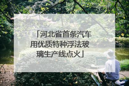 河北省首条汽车用优质特种浮法玻璃生产线点火