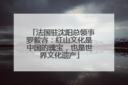 法国驻沈阳总领事罗毅睿：红山文化是中国的瑰宝，也是世界文化遗产