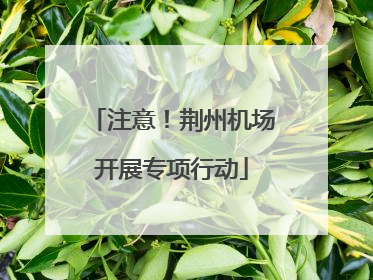 注意！荆州机场开展专项行动